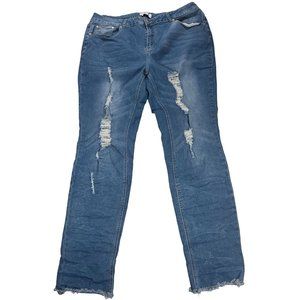 Women's Eighty-Eight Jeans Distressed Ripped Plus Size Sz 18